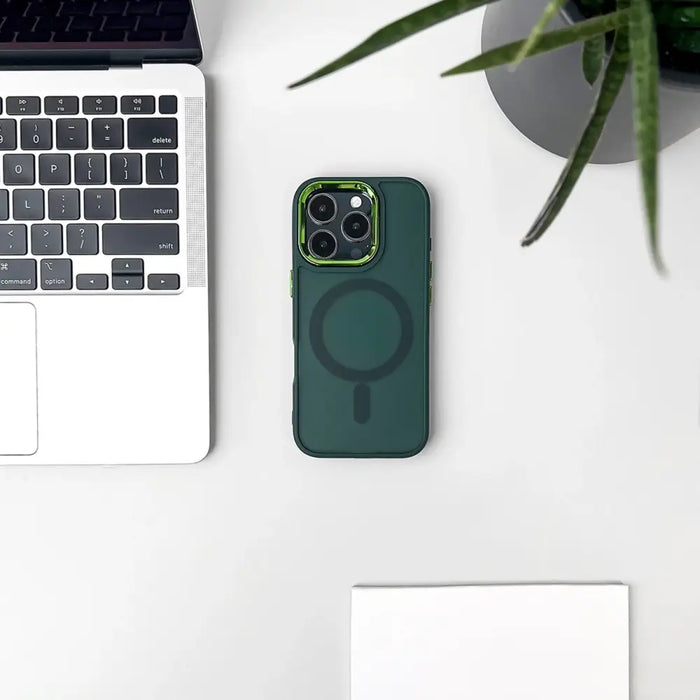 Magnetic Collection MagSafe iPhone 16 Pro Max Case - Dark Green - Cell phone cases and covers<<<HurtelXML