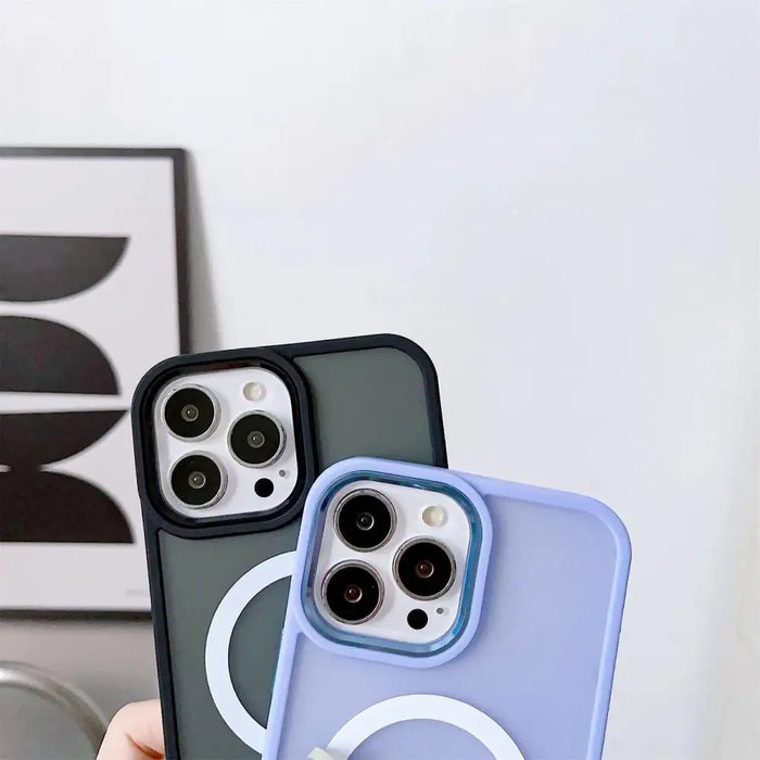 Magnetic Color Matte Case for iPhone 15 Pro Max - purple - Cell phone cases and covers<<<HurtelXML