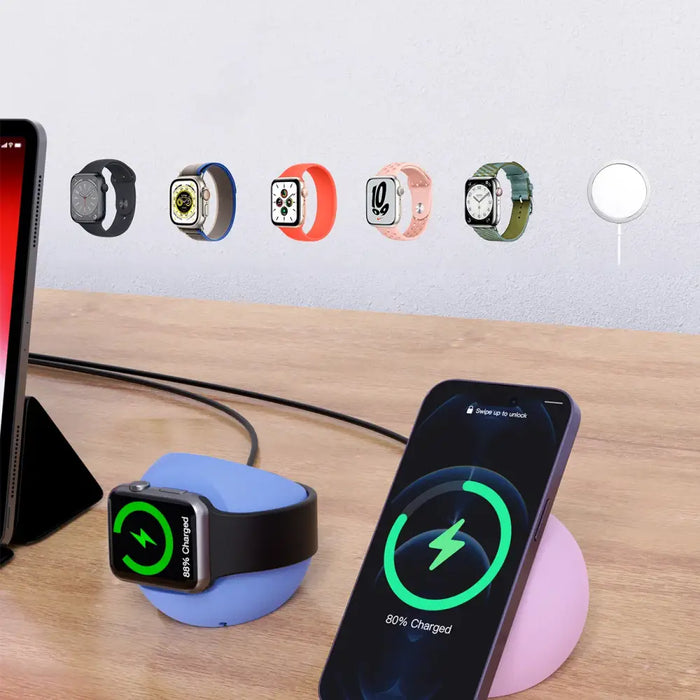 Magnetic holder for iPhone iWatch Choetech H050 (blue) - Wireless chargers<<<Chargers<<<GSM