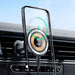 Magnetic holder with MagSafe inductive charger for 15W Dudao F12MAX ventilation grille - black - Cell phone