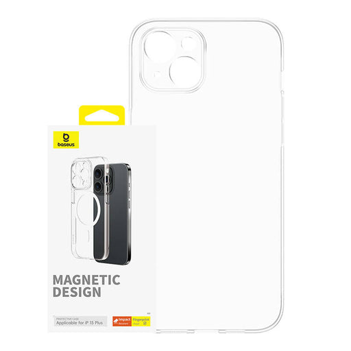 Magnetic Phone Case for iPhone 15 Plus Baseus OS-Lucent Series (Clear) - Protective cases for smartphones<<<Cases<<<GSM