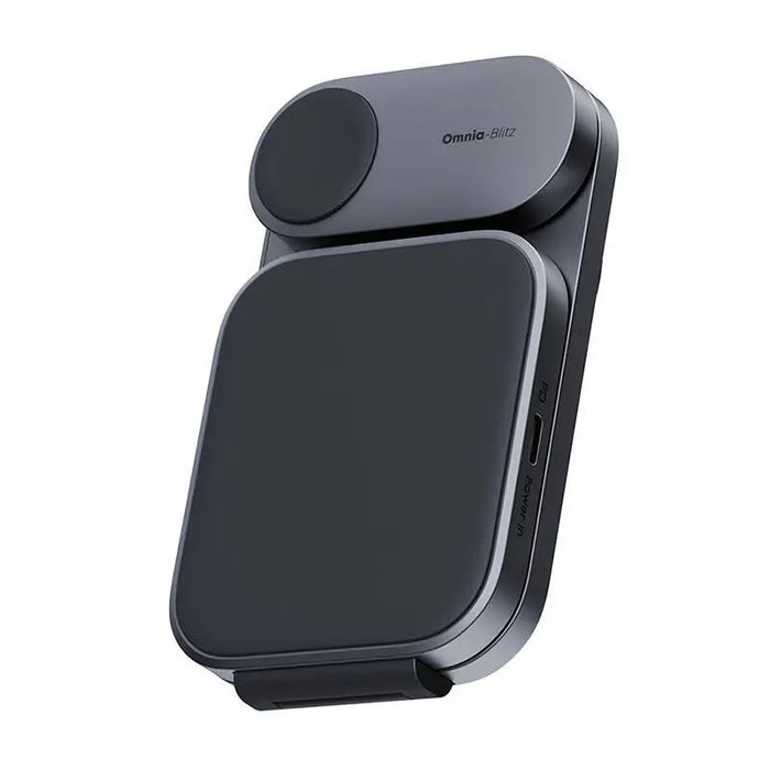 Magnetic Wireless Charger 3 in 1 MagFusion Aukey LC-MC312 15W Qi2 (gray) - Wireless chargers<<<Chargers<<<GSM