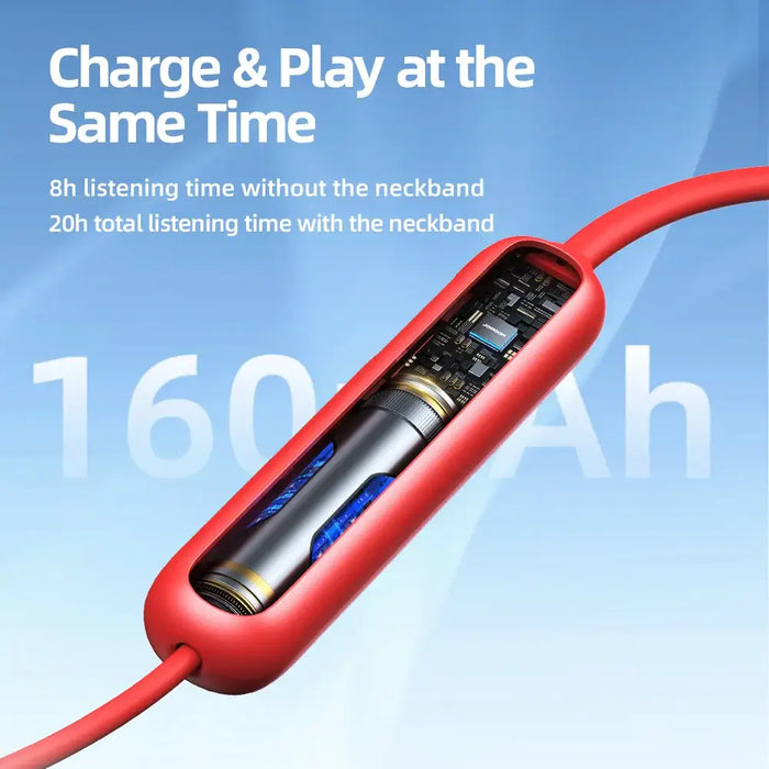 Magnetic Wireless Neckband Headphones Joyroom JR-DS1 (red) - Wired<<<Headphones<<<Audio<<<InnproXML&&&Headphones