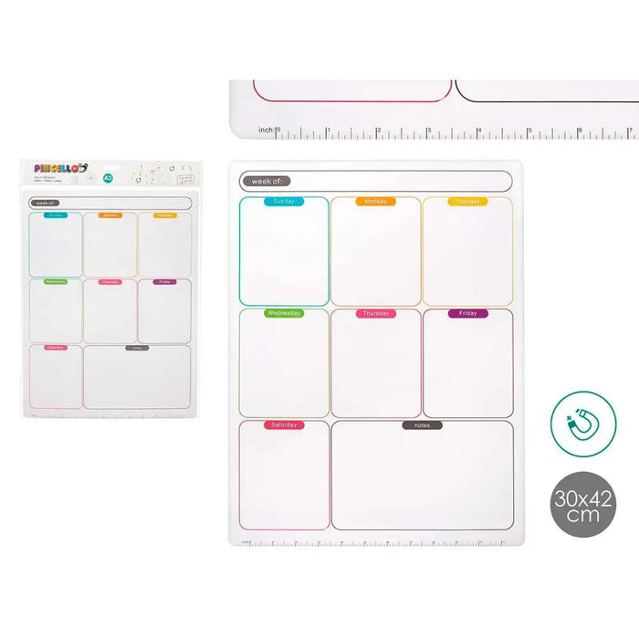 Magnets Pincello White 33,5 x 48 x 0,5 cm Fridge A3 (12 Units) - Декорация и Осветление<<<Дом Градина<<<BigBuy&&&Други