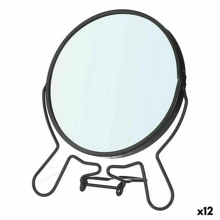 Magnifying Mirror Berilo Black Iron 13 x 15,3 x 1,5 cm (12 Units) - Декорация и Осветление<<<Дом