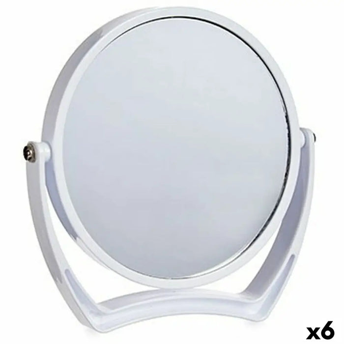 Magnifying Mirror Berilo White Crystal Plastic 19 x 18,7 x 2 cm (6 Units) - Декорация и Осветление<<<Дом