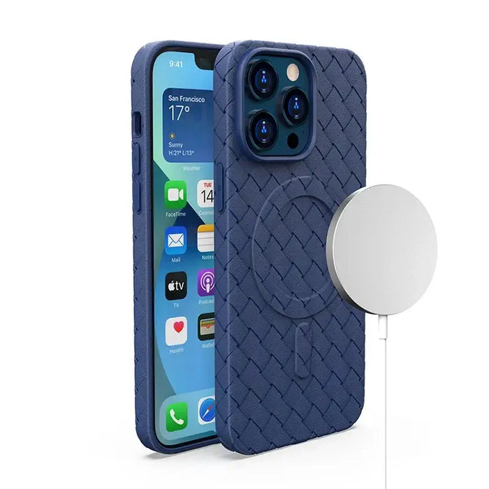 MagSafe Woven Case for iPhone 13 Pro - navy blue - Cell phone cases and covers<<<HurtelXML