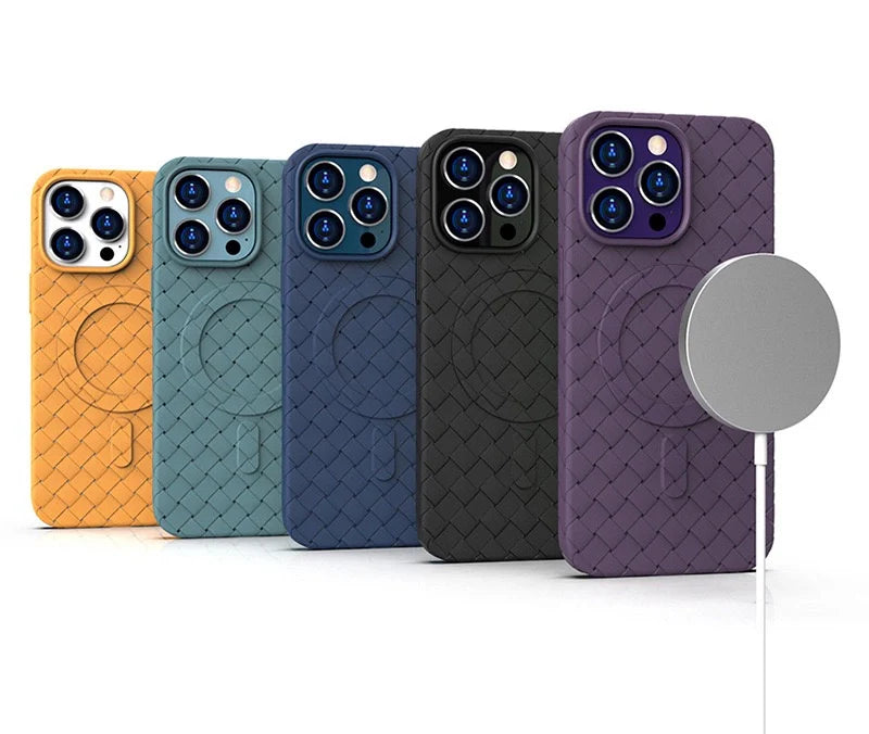 MagSafe Woven Case for iPhone 14 Pro Max - navy blue - Cell phone cases and covers<<<HurtelXML