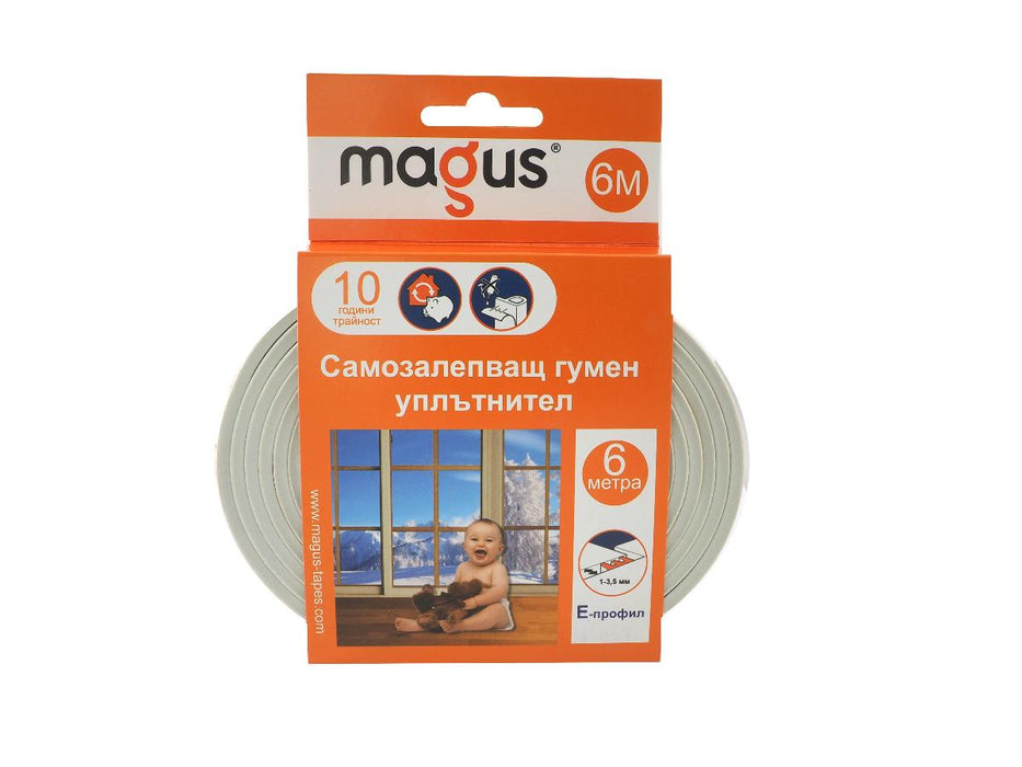 RUBBER SEAL MAGUS 6 M E-PROFILE WHITE