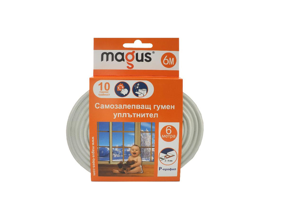 RUBBER SEAL MAGUS 6 M P-PROFILE WHITE