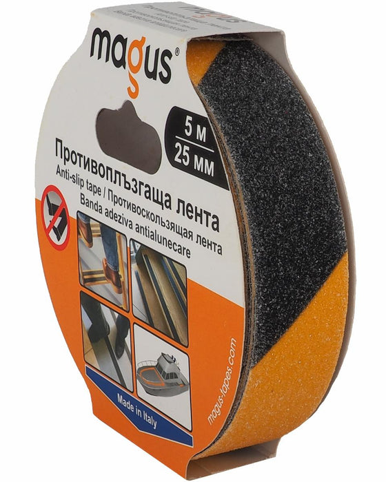 ANTI-SLIP TAPE MAGUS 5M/25MM YELLOW