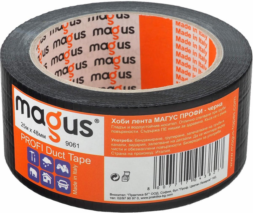 MAGUS HOBBY TAPE BLACK 25M /48 MM MAGUS
