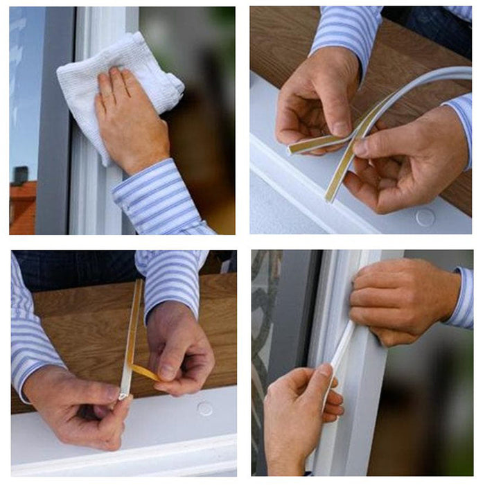 RUBBER SEAL D-PROFILE 6 M FOR WINDOWS AND DOORS WHITE COLOR MAGUS EPDM-6DW