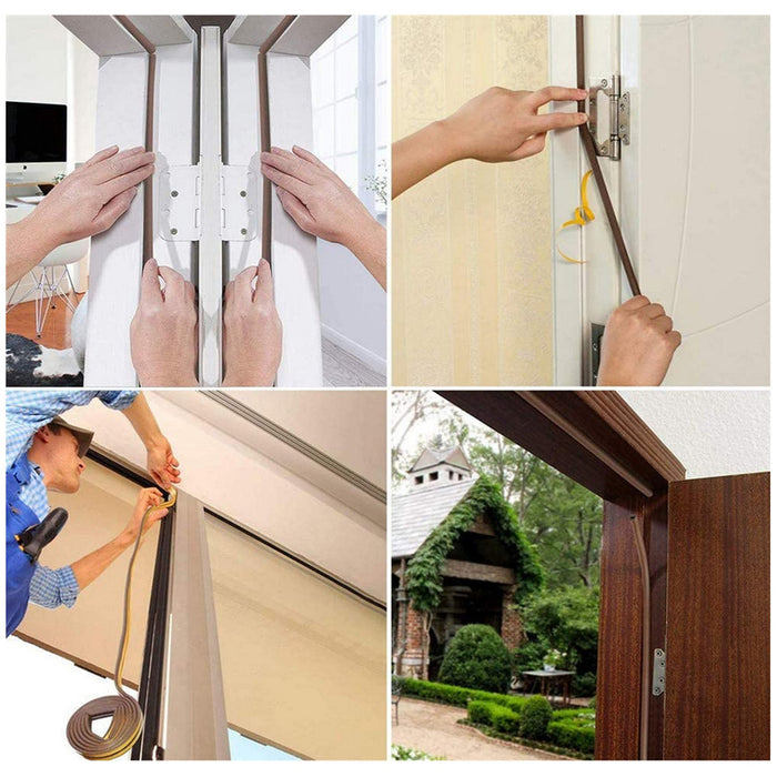 RUBBER SEAL D-PROFILE 6 M FOR WINDOWS AND DOORS BROWN COLOR MAGUS EPDM-6DB