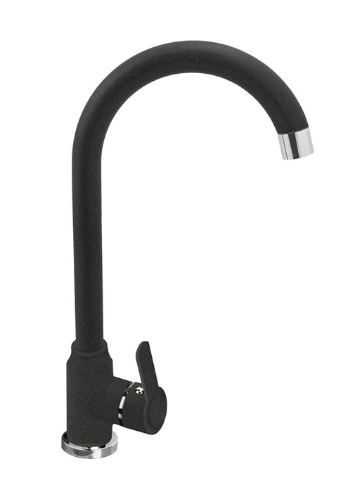 BALI sink (62x44) 1B1D black + Lungo mixer tap