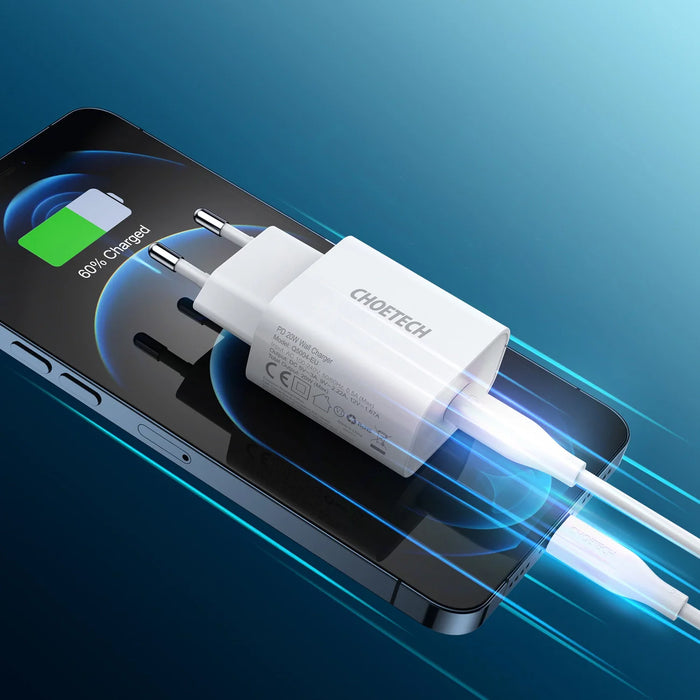 Mains charger Choetech Q5004 EU USB-C 20W (white) - mains chargers<<<Chargers<<<GSM Accessories<<<InnproXML&&&Cell