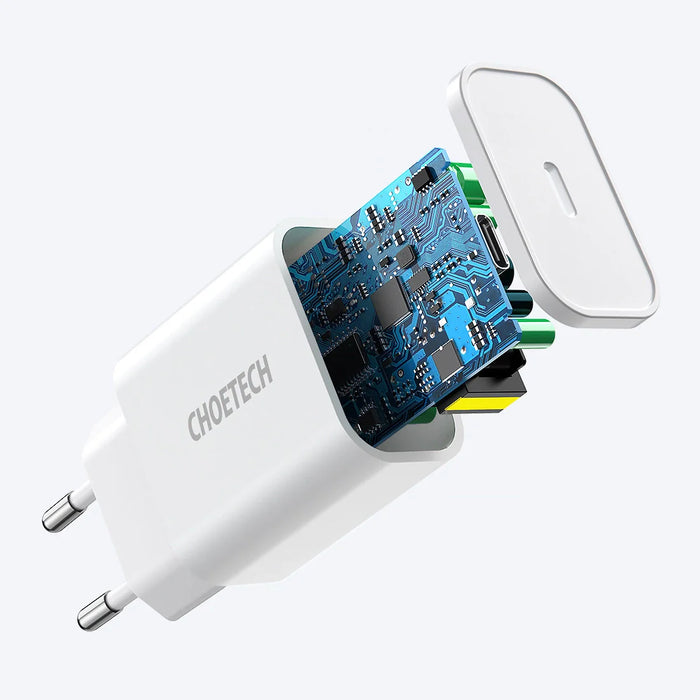 Mains charger Choetech Q5004 EU USB-C 20W (white) - mains chargers<<<Chargers<<<GSM Accessories<<<InnproXML&&&Cell