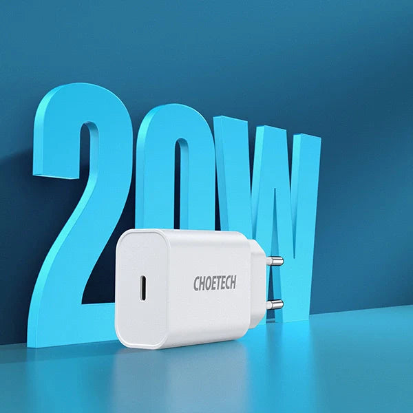 Mains charger Choetech Q5004 EU USB-C 20W (white) - mains chargers<<<Chargers<<<GSM Accessories<<<InnproXML&&&Cell
