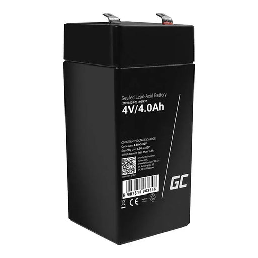 Maintenance-free AGM VRLA Green Cell AGM37 4V 4Ah Battery (for alarm system cash register toy)