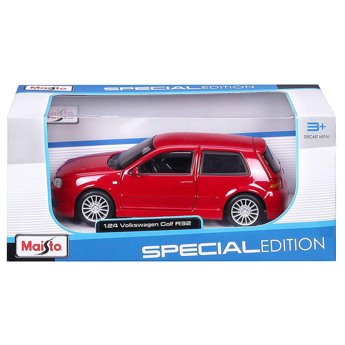 Metal car Maisto Special Edition - Volkswagen Golf R32, 1:24, red