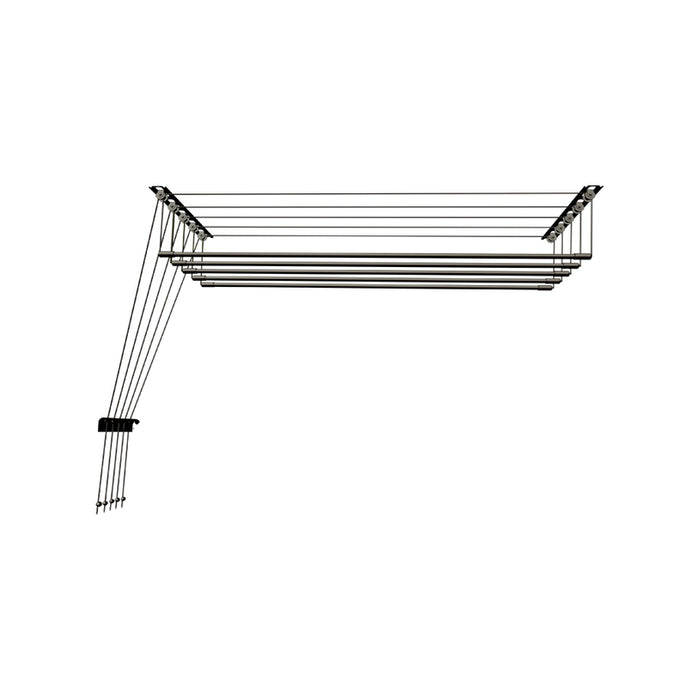 CEILING SPACE CLOTHES DRYER 2 M 6 POSITIONS BLACK MAK