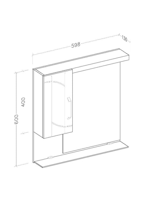 UPPER CABINET WITH MIRROR EUROPE