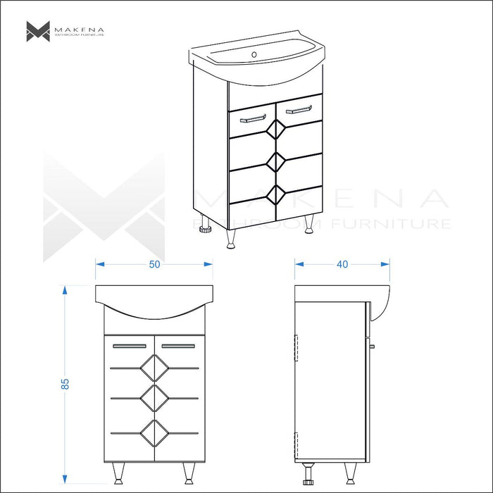 LOWER CABINET WITH EMONA SINK