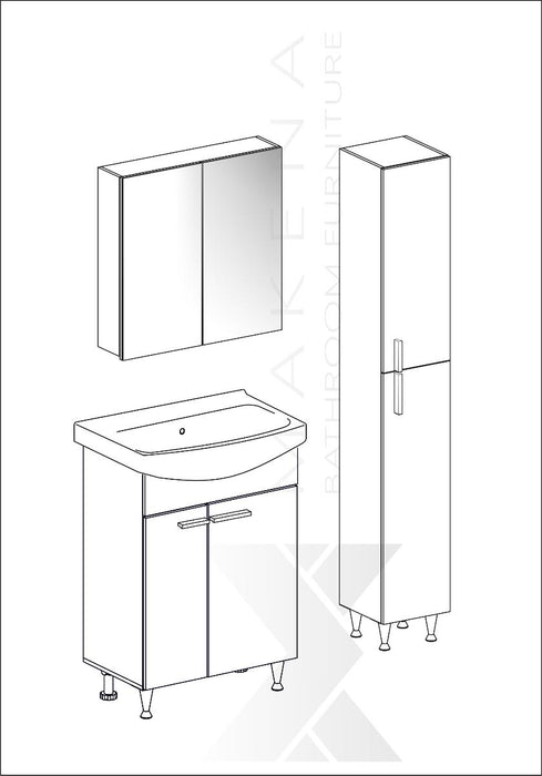 HYPE BASE CABINET WITH SINK 60CM