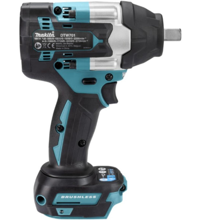 Makita DTW701Z power screwdriver/impact driver 2700 RPM Black, Blue