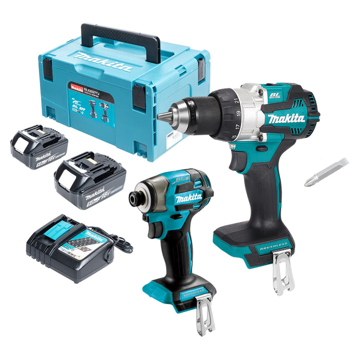 BATTERY SET MAKITA DLX2527TJ LXT 18 V, NUMBER OF BATTERIES 2, 5.00 Ah, CASE