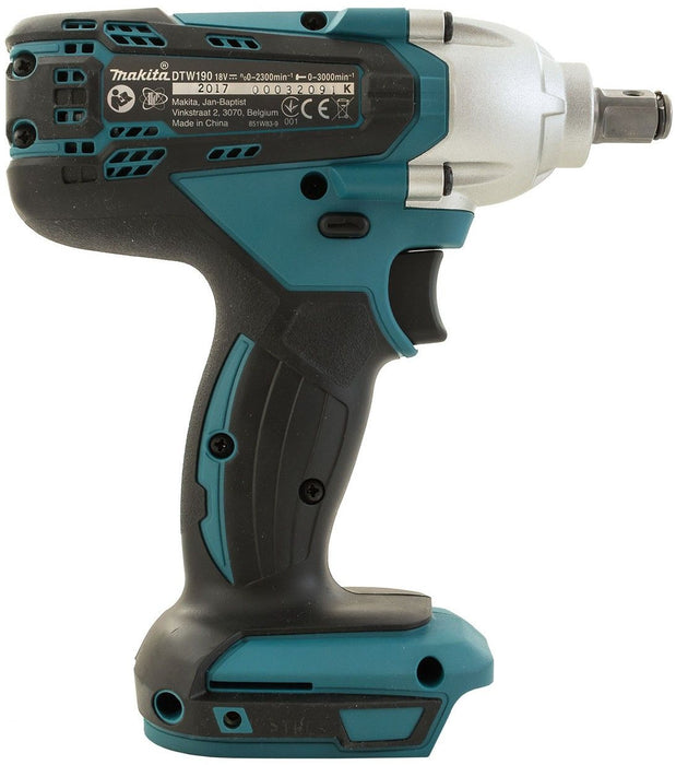 BATTERY IMPACT WRENCH MAKITA DTW190Z 18 V, 190.00 nm, WITHOUT BATTERY AND CHARGER