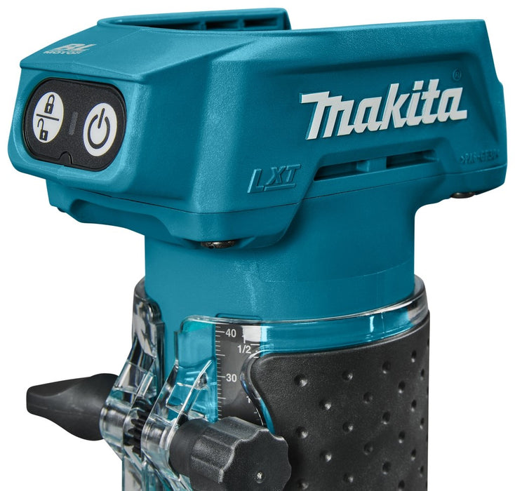 Battery-powered milling machine Makita DRT52Z Blue, Black