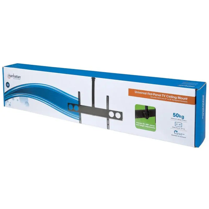 Manhattan TV & Monitor Mount Ceiling 1 screen Screen Sizes: 37-75’’ Height: 105-156 cm Black VESA 200x200 to 800x400mm