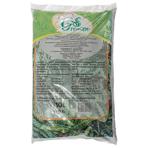 MANURE SUBSTRATE FOR GREEN PLANTS 10L GEASEM - Почви<<<Торове почви и тревни смески<<<Градина<<<Praktiker