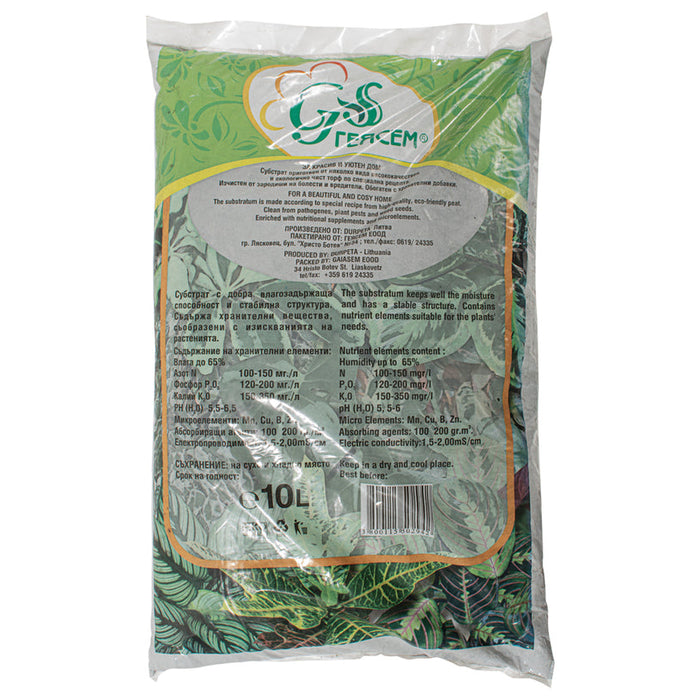 MANURE SUBSTRATE FOR GREEN PLANTS 10L GEASEM - Почви<<<Торове почви и тревни смески<<<Градина<<<Praktiker