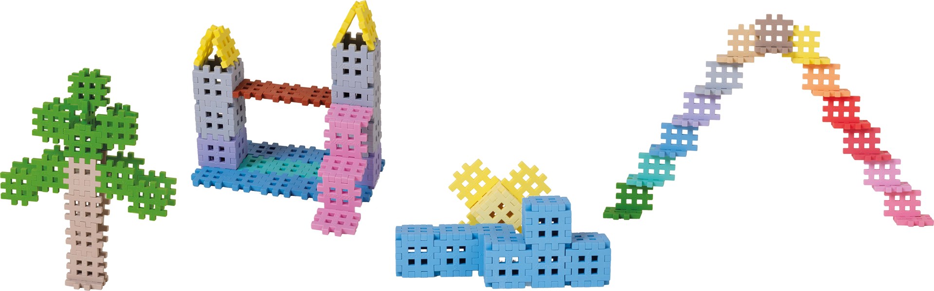 MARIOINEX Mini Waffle Pastel Building Blocks, 300 pieces