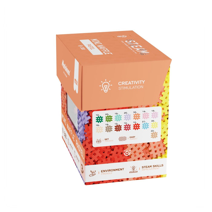 MARIOINEX Mini Waffle Pastel Building Blocks, 300 pieces