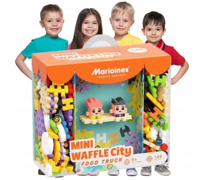 Marioinex Mini Waffle Building Blocks – City: Food Truck, 148 pieces