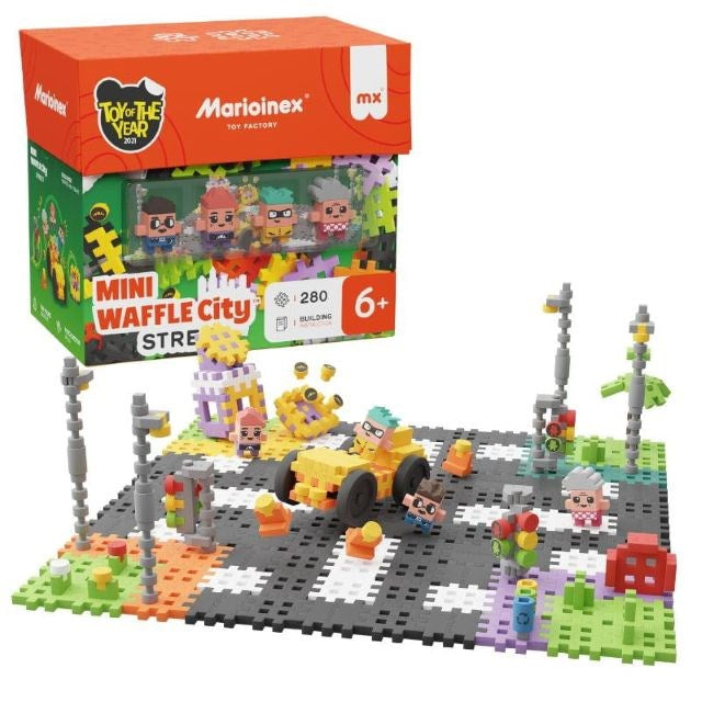 Marioinex Mini Waffle Building Blocks – City: Street, 280 pieces