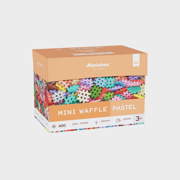 Marioinex Mini Waffle building blocks, 400 pieces in pastel colours