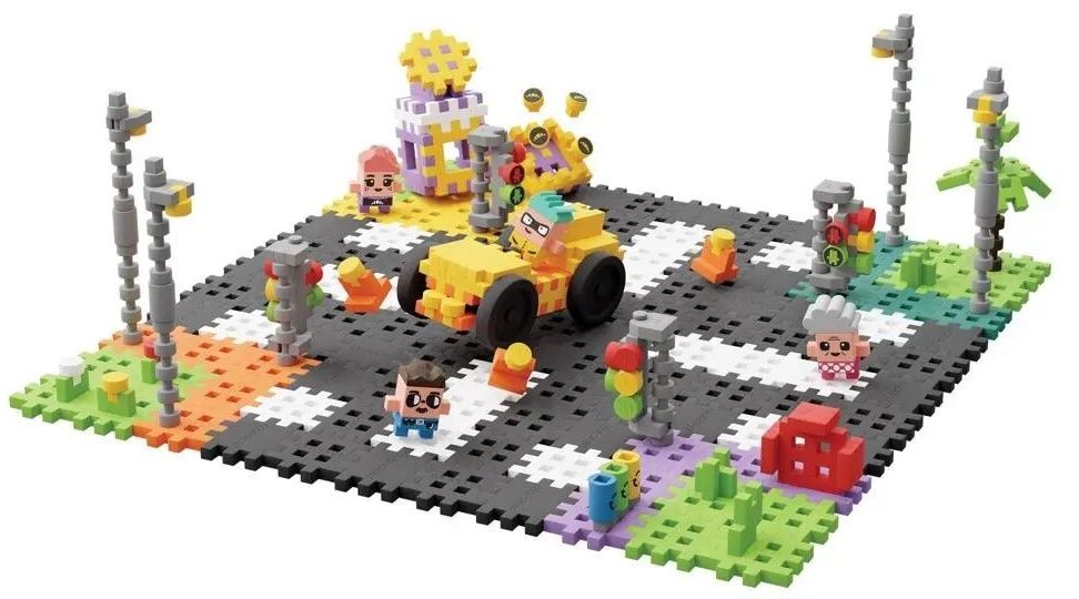 Marioinex Mini Waffle Building Blocks – City: Street, 280 pieces