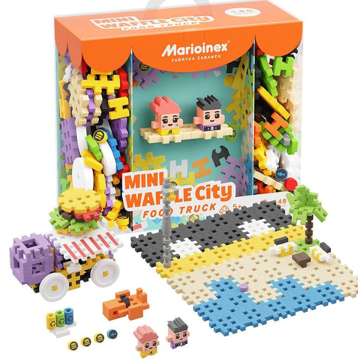 Marioinex Mini Waffle Building Blocks – City: Food Truck, 148 pieces
