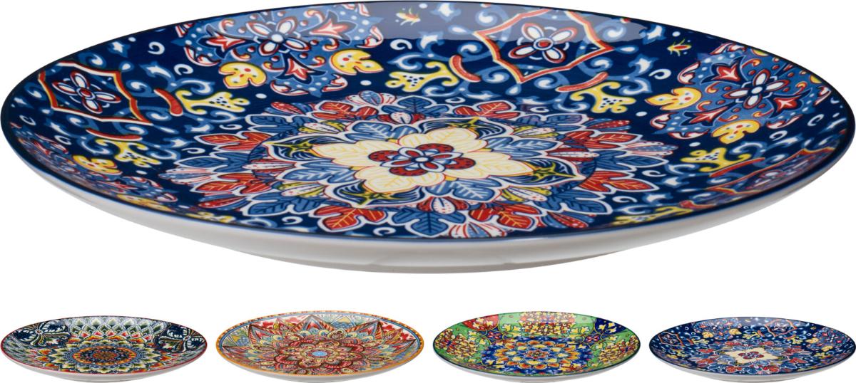PORCELAIN PLATE MAROCCO 27CM 4 COLORS