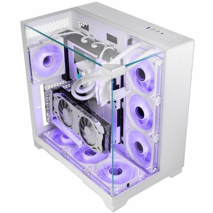 ATX Mini-tower Box Case Mars Gaming MCVISIONW White