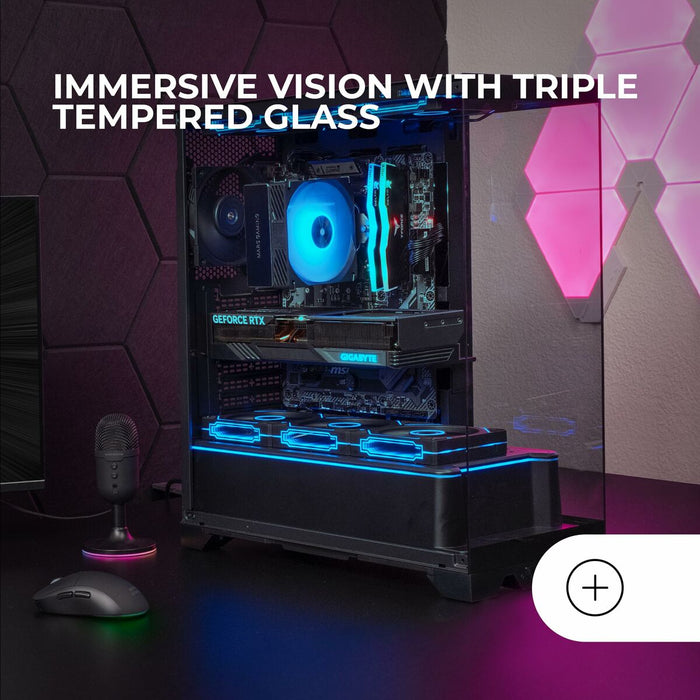 ATX Semi-tower Box Mars Gaming MCPRISMA Black