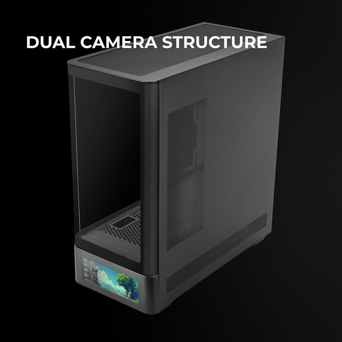 ATX Semi-tower Box Mars Gaming MCLCDPRO Black
