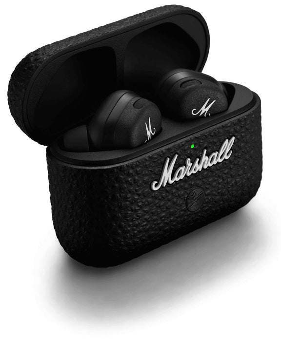 Marshall Motif II TWS Bluetooth Wireless In-Ear Headphones BT 5.3, Active Noise Cancelling, Qi Wireless Charging, IPX5, Black EU