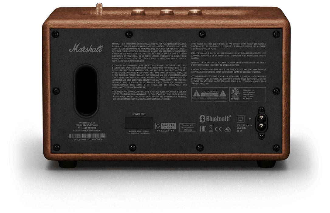Audio system MARSHALL ACTON III BLUETOOTH BROWN