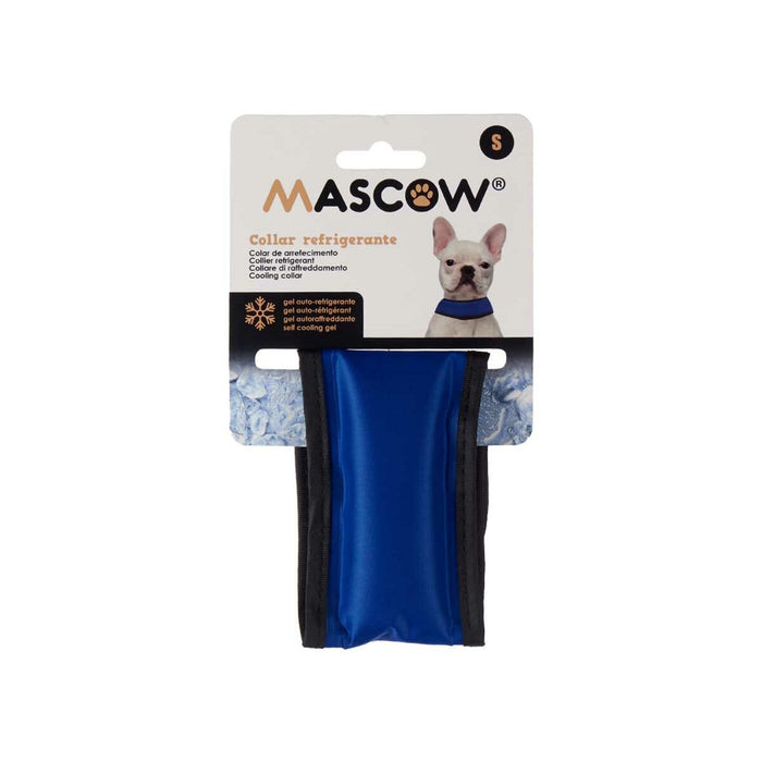 Dog collar Mascow Blue Black Polyester PVC Gel 6,3 x 1 x 30 cm Coolant (4 Units)