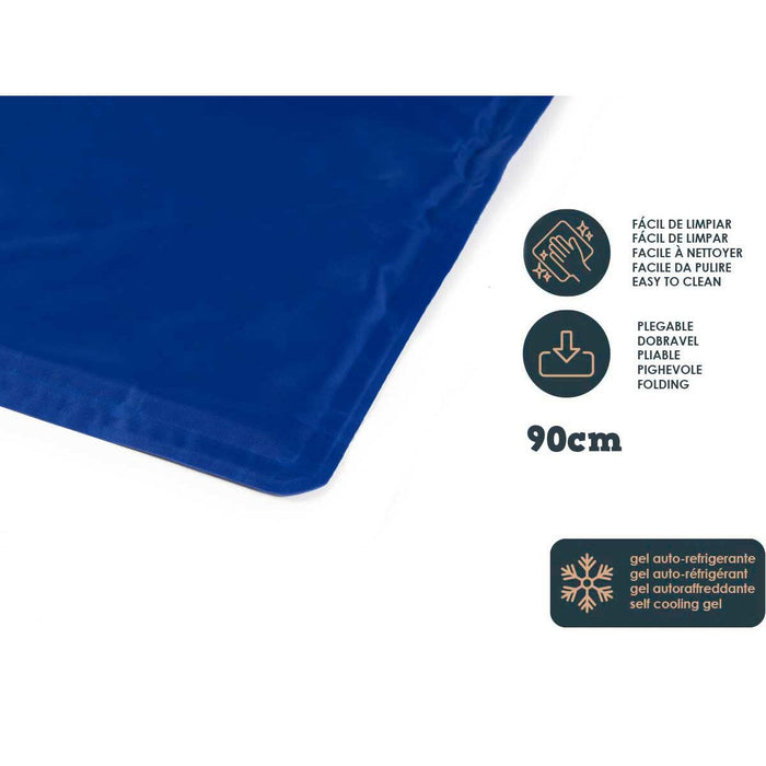 Dog Carpet Mascow Blue Foam Gel 49,5 x 1 x 90 cm Refreshing (6 Units)
